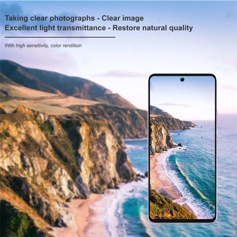 IMAK Para Xiaomi Poco M7 Pro 5G Protector de Lente de Cámara Vidrio Templado HD Película de Lente Transparente (Versión Negra)