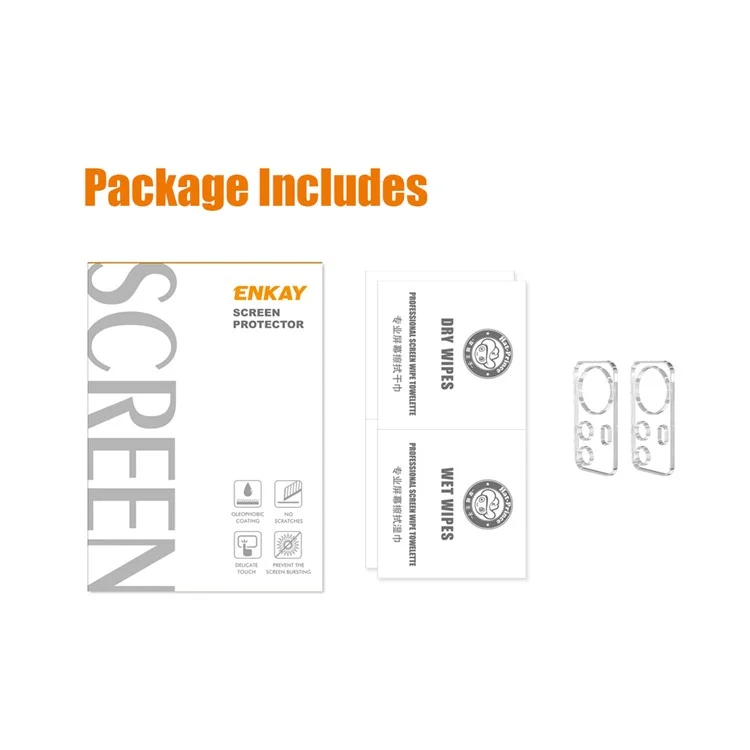 ENKAY HAT PRINCE 2Pcs / Set for Xiaomi Pad 5 Pro 12.4 (2022) Full Cover Lens Protector Ultra Clear Tempered Glass Camera Lens Film