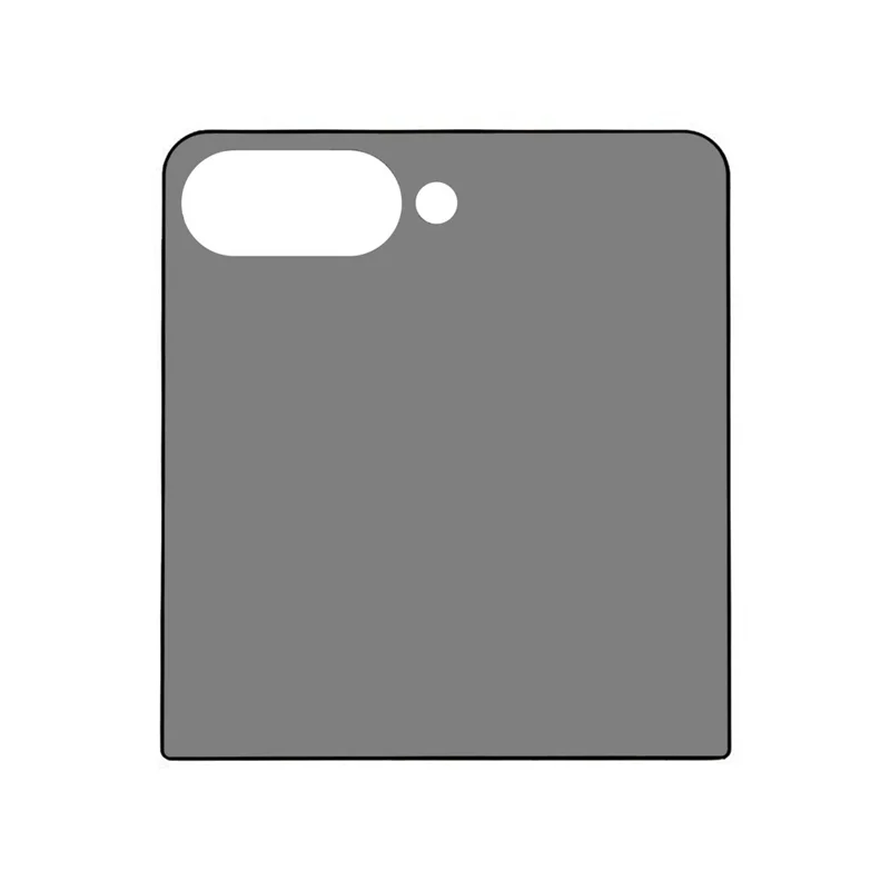 Für Samsung Galaxy Z Flip7 5G Sichtschutzfolie mit Seidendrucktechnik aus hochwertigem Aluminium-Silizium-Glas (Außendisplay)