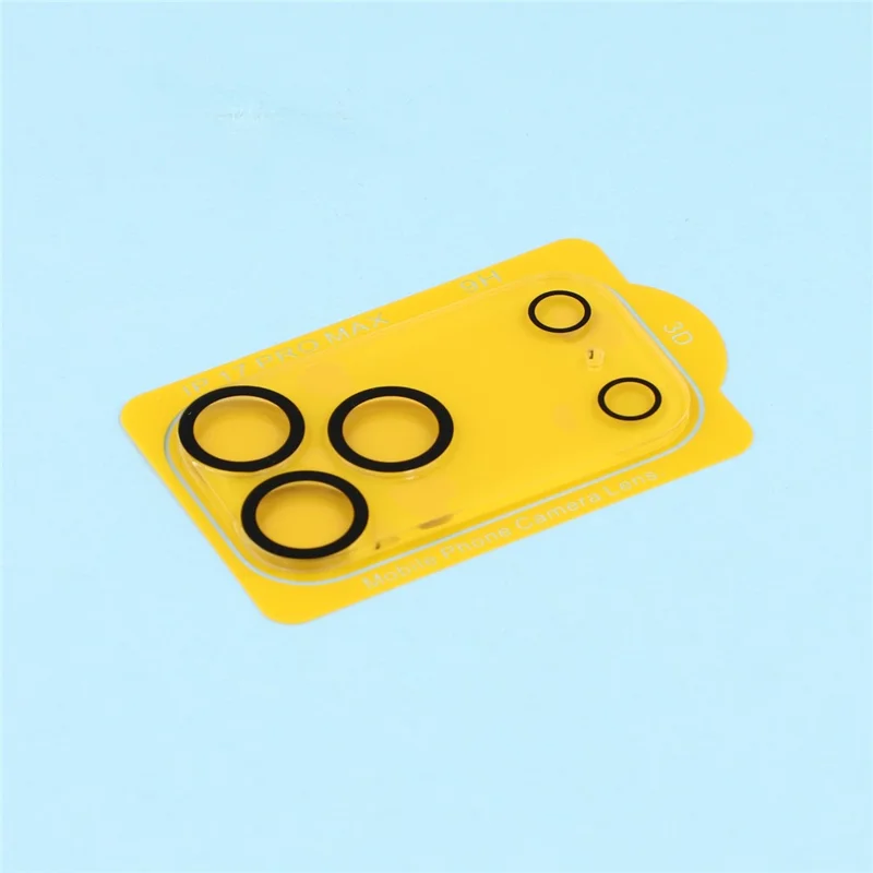 2 Pièces Protection d'Objectif pour iPhone 17 Pro Max Film de Lentille avec Impression sur Soie Bord Incurvé 3D