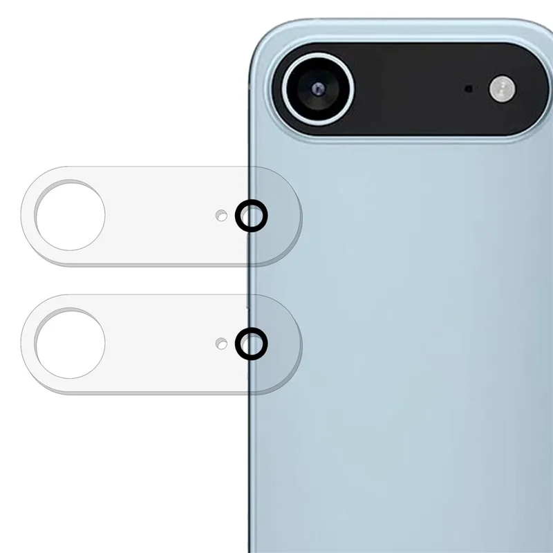 2 шт. Защитное стекло для объектива камеры iPhone 17 с 3D-изгибом, противоцарапное, закаленное