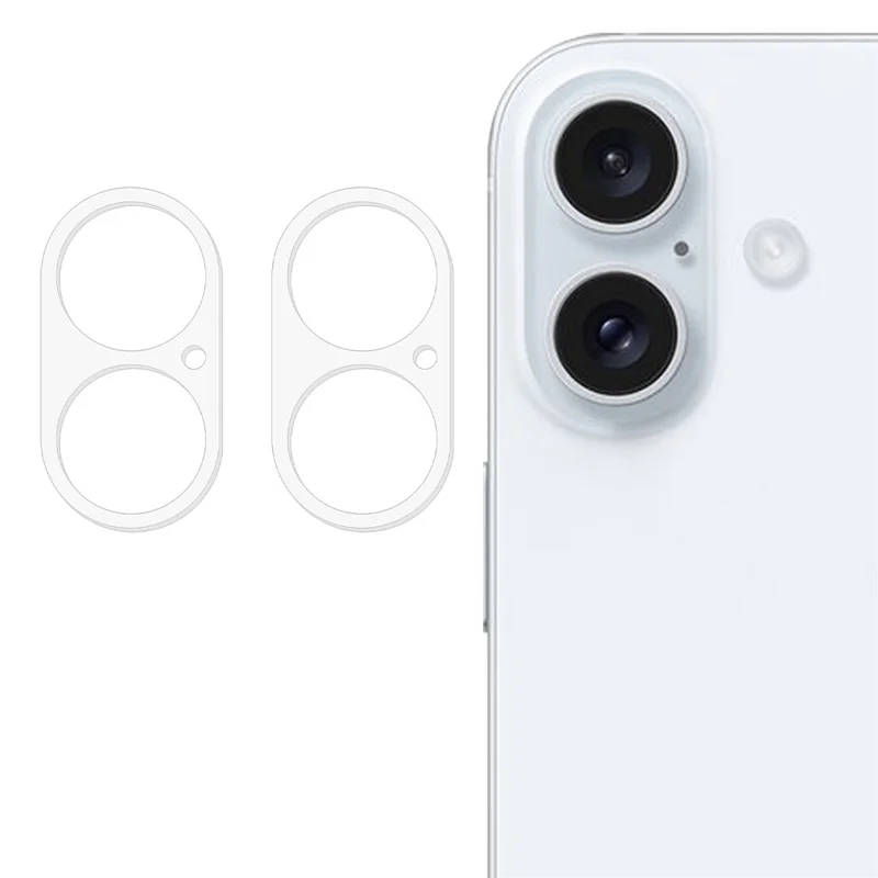 2Pcs For iPhone 17 Camera Lens Protector 3D Arc Edge Anti-Scratch Tempered Glass Lens Film