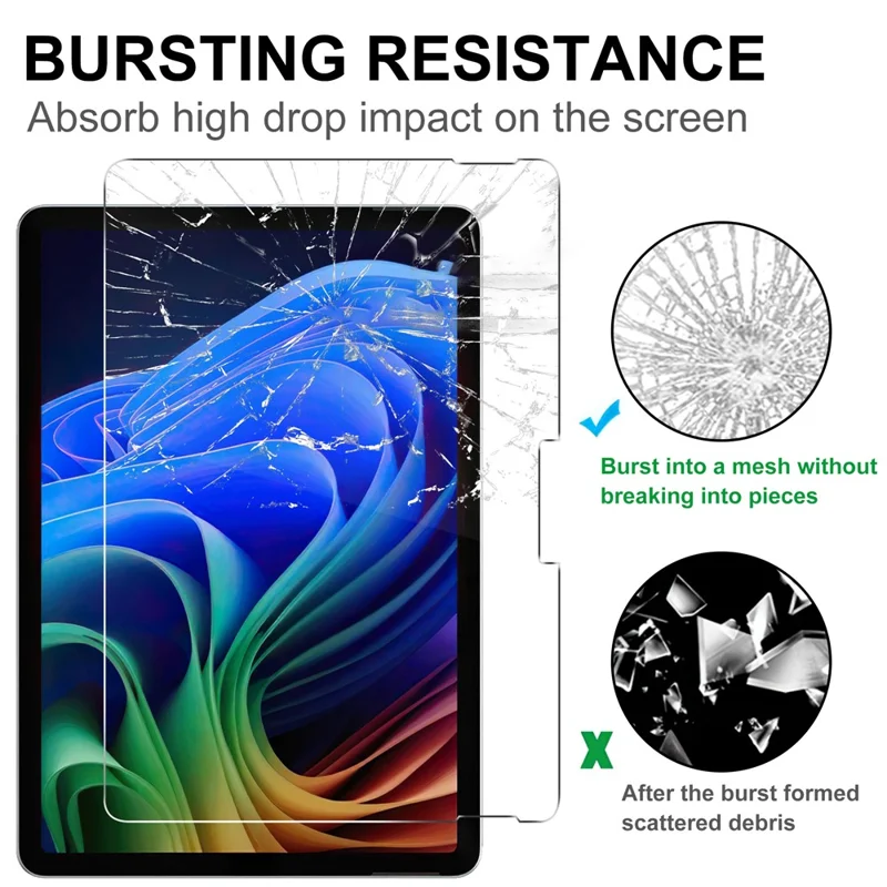 For Microsoft Surface Pro 12inch Screen Protector Anti-Shatter Arc Edge Tempered Glass Film