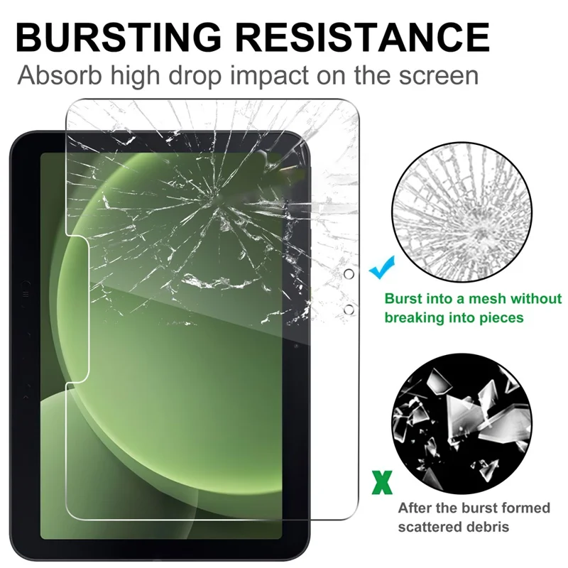 For Samsung Galaxy Tab Active5 Pro Screen Protector Anti-Shatter Arc Edge Tempered Glass Film