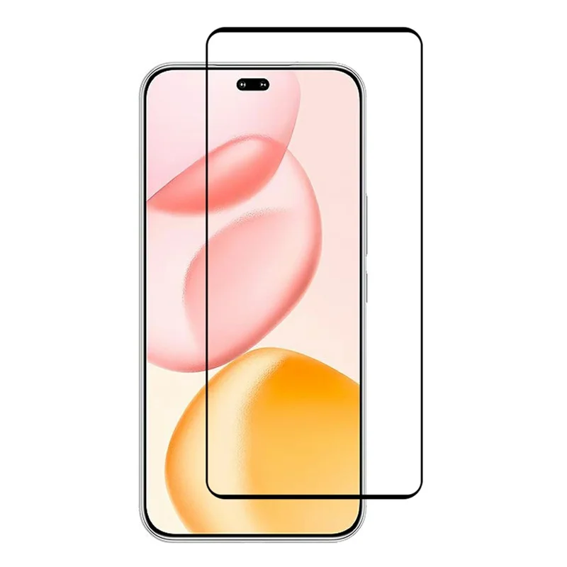 For Honor 400 Pro 5G (Global) Screen Protector Side Glue Silk Printing Tempered Glass Film Support Fingerprint Unlock