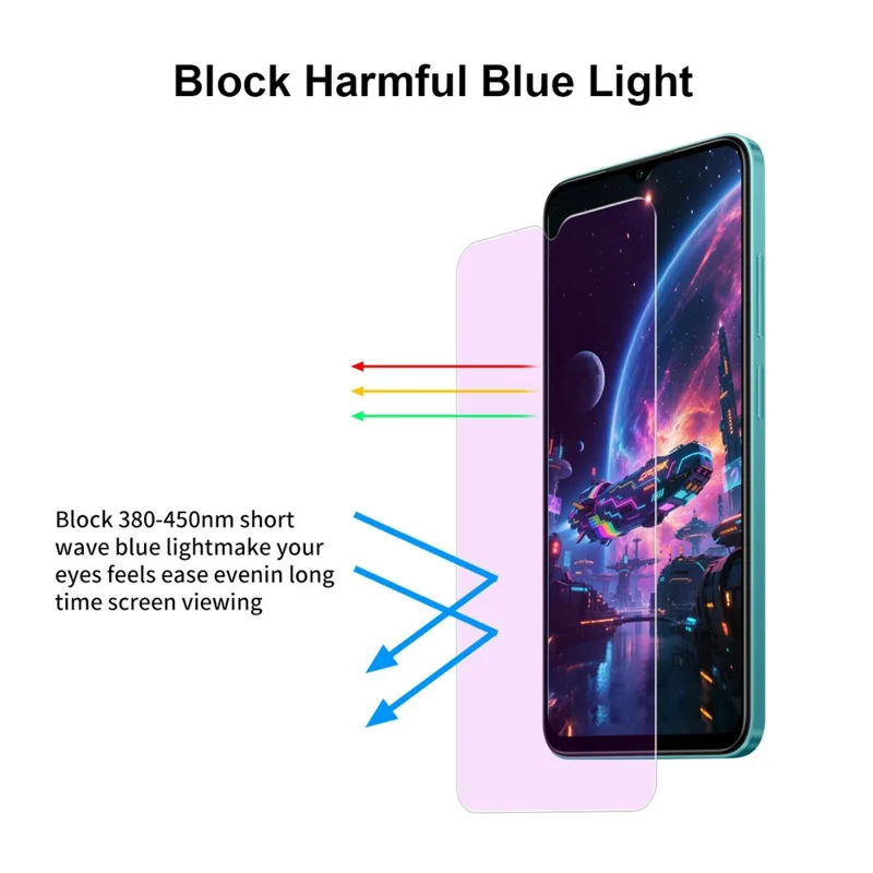 JUNSUNMAY 25Pcs For Samsung Galaxy A17 Tempered Glass Screen Protector Anti Blue Ray Eye Protection HD Clear Film