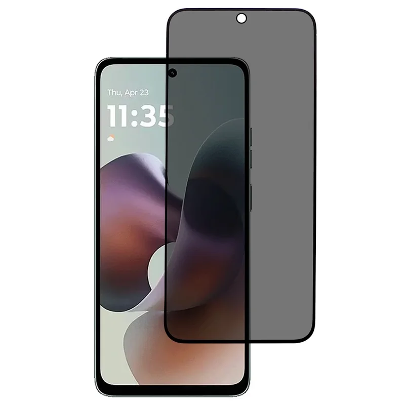 Para Motorola Moto G56 5G Cristal Templado Antivista con Impresión de Seda Protector de Pantalla Completo