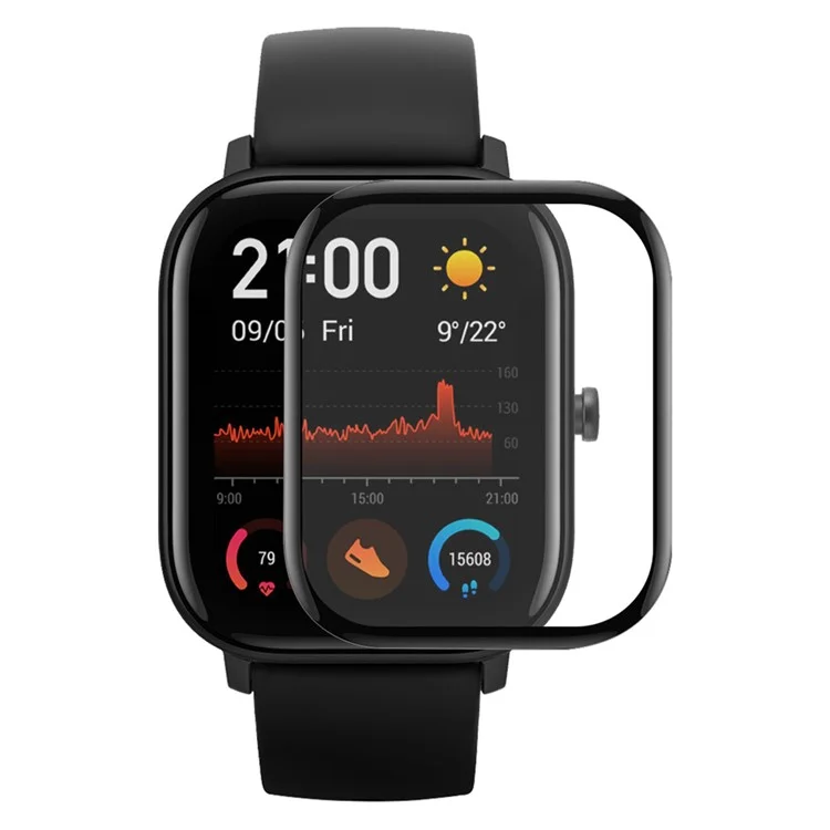ENKAY HAT PRINCE For Huami Amazfit GTS 4 PMMA Screen Protector Full Coverage 3D Curved Soft PC Edge Anti-scratch HD Transparent Film