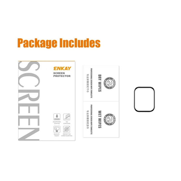 ENKAY HAT PRINCE For Huami Amazfit GTS 4 PMMA Screen Protector Full Coverage 3D Curved Soft PC Edge Anti-scratch HD Transparent Film