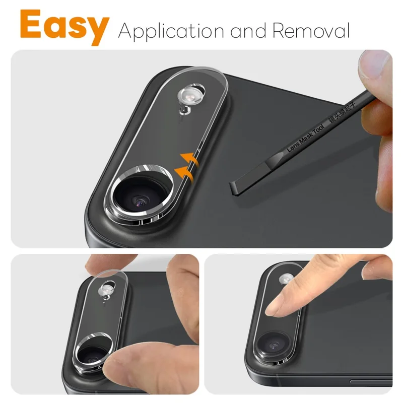 NORTHJO 2 шт. Защитное стекло для камеры iPhone 17 - прозрачная 3D пленка с полным покрытием