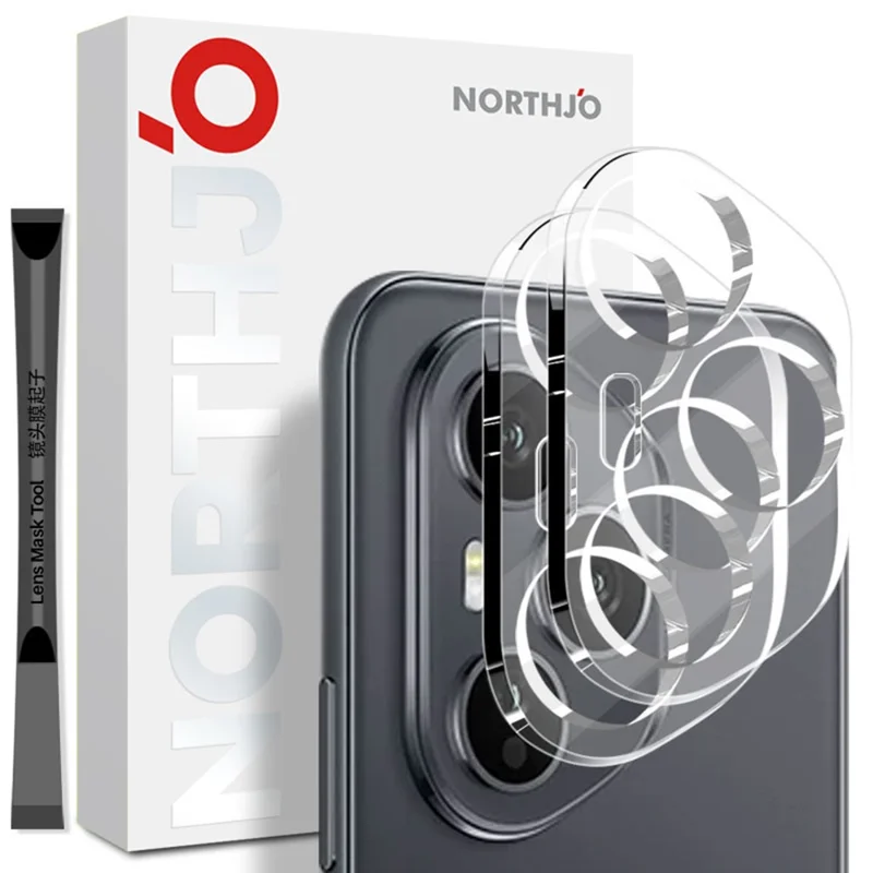 NORTHJO 2 Peças Protetor de Lente de Câmera de Vidro Temperado Transparente para Honor 400 Pro 5G (Global) Película de Cobertura Total 3D