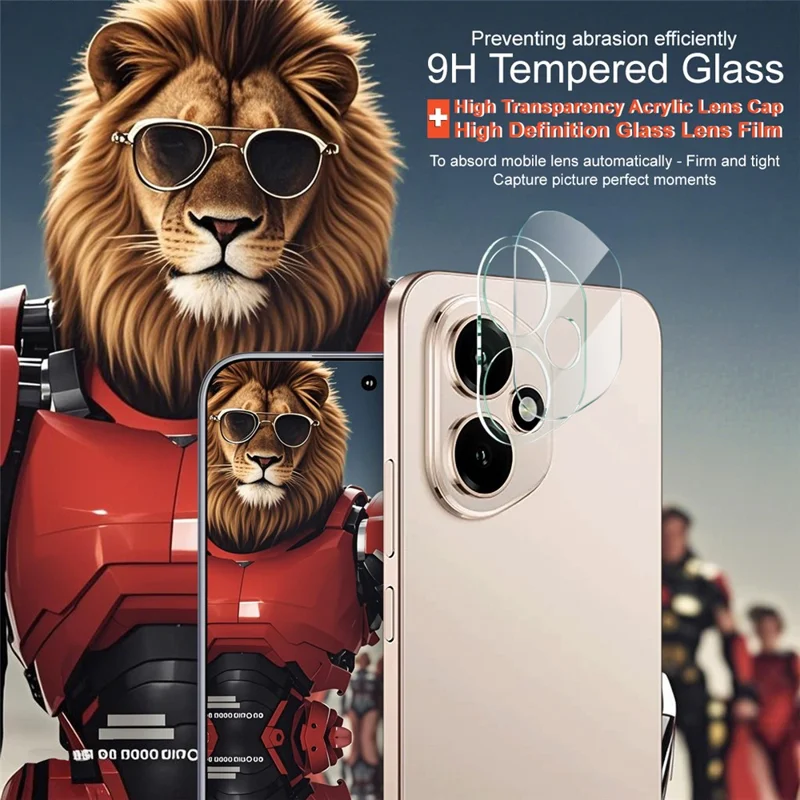 IMAK For Honor 400 5G (Global) Tempered Glass Camera Lens Protector + Acrylic Lens Cap