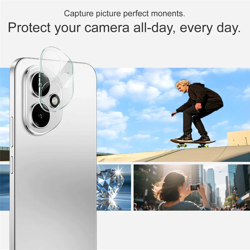IMAK For Honor 400 5G (Global) Tempered Glass Camera Lens Protector + Acrylic Lens Cap