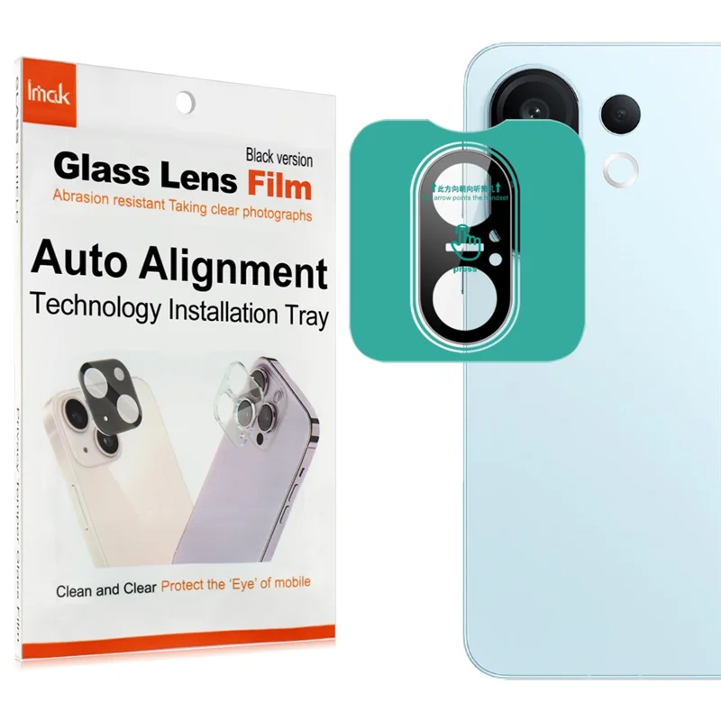 IMAK For vivo S30 Pro mini 5G Tempered Glass Camera Lens Protector with Self Positioning Frame (Black Version)