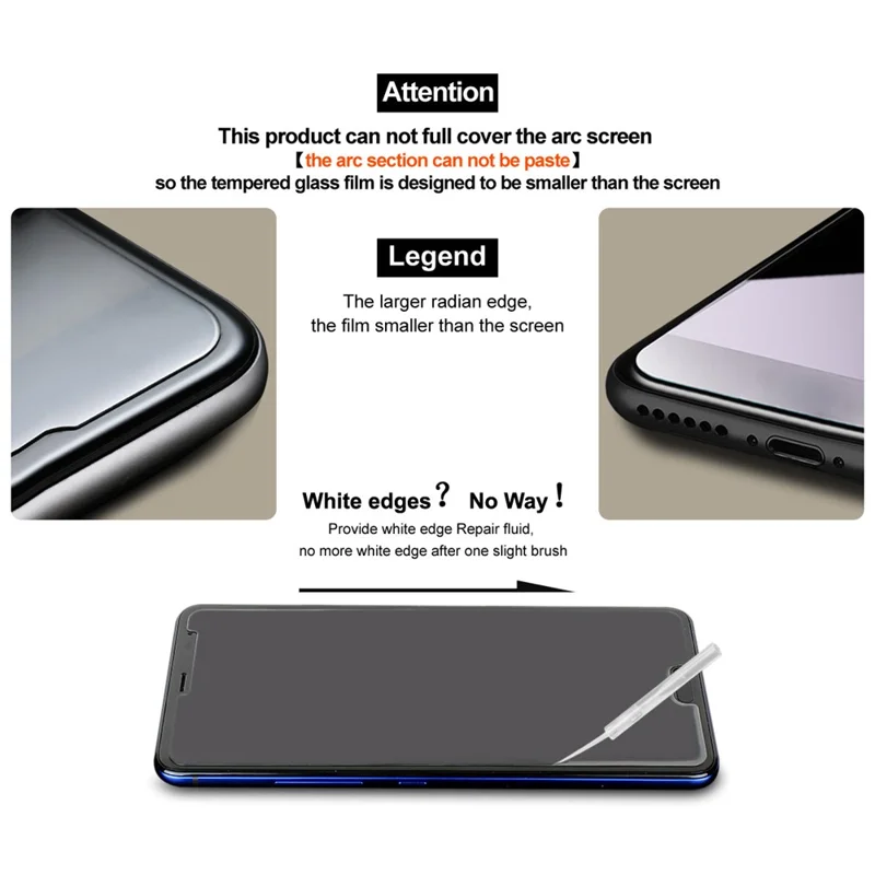 IMAK H Series Tempered Glass Screen Protector For HMD Pulse / Pulse+ / Pulse Pro , Shatter-Proof Protection Film