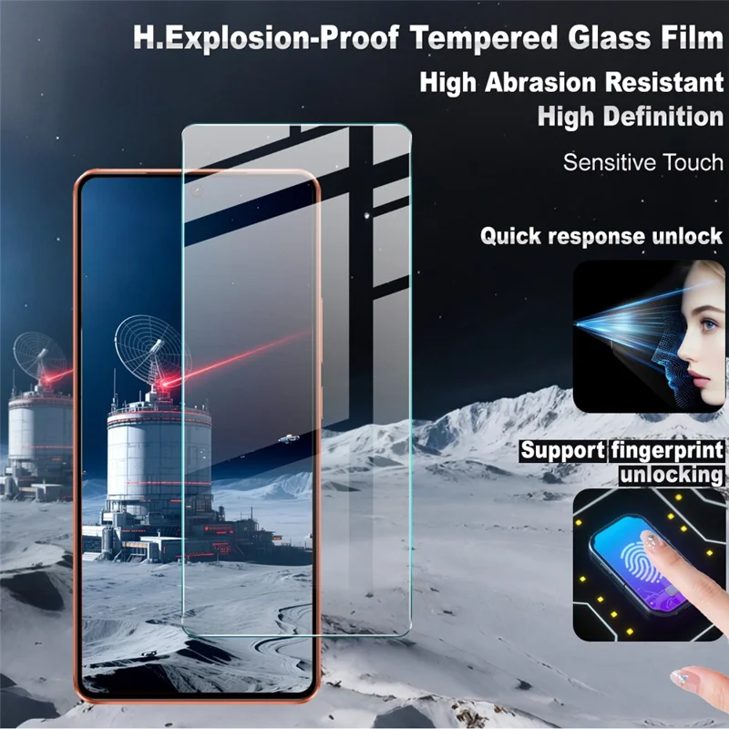 IMAK H Серия Закаленное стекло Защитная пленка для экрана для vivo iQOO Z10 Turbo 5G / iQOO Z10 Turbo Pro 5G / Y300 5G, Защита от разбития