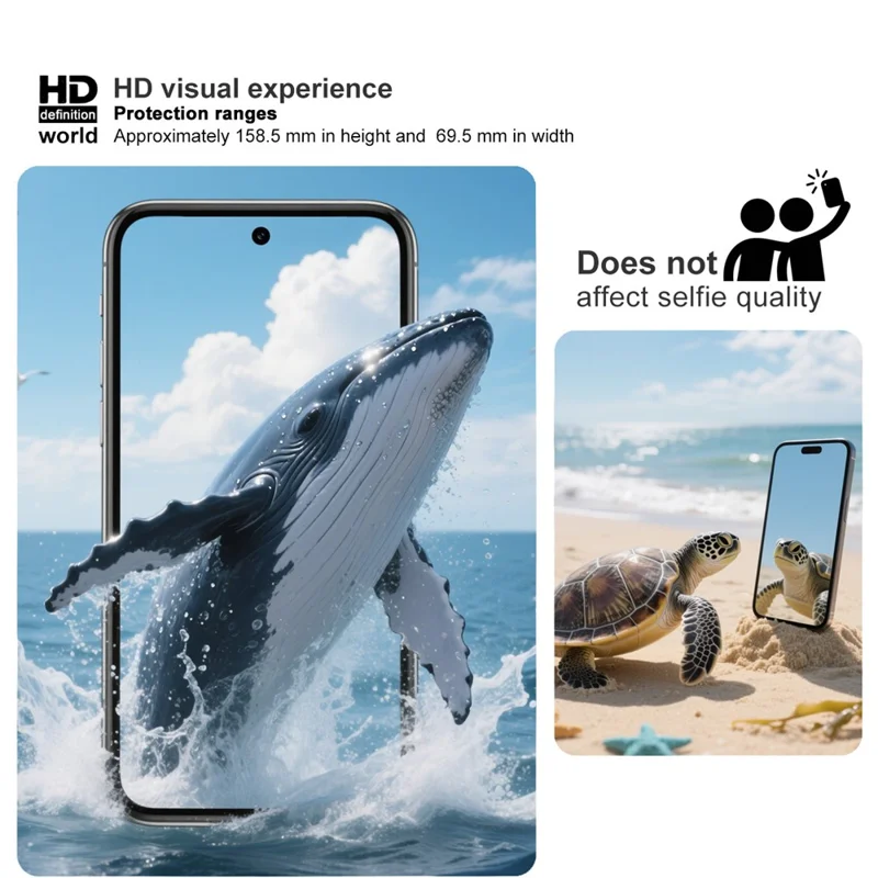 IMAK H Серия Закаленное стекло Защитная пленка для экрана для vivo iQOO Z10 Turbo 5G / iQOO Z10 Turbo Pro 5G / Y300 5G, Защита от разбития