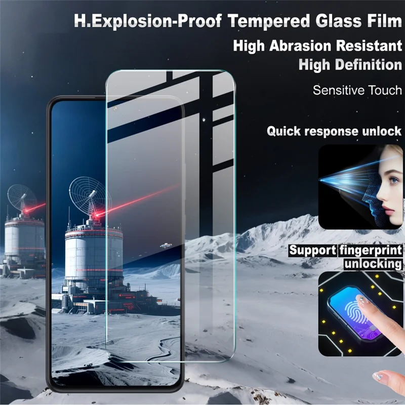 IMAK H-Serie für Oppo K13 5G / K12s Displayschutzfolie Gehärtetes Glas HD Klar (Fingerabdruckentriegelung)