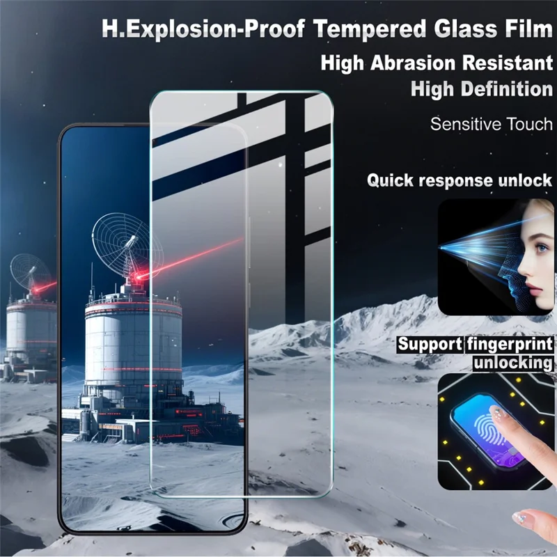 IMAK H Series For OnePlus Nord 5 5G / Ace 5 Ultra 5G Screen Protector Tempered Glass HD Clear Film (Fingerprint Unlock)