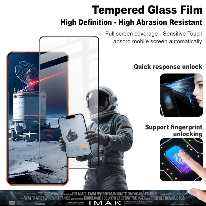 IMAK Pro+ Series Full Screen Protector For vivo iQOO Z10 Turbo 5G / iQOO Z10 Turbo Pro 5G / Y300 GT 5G , Sensitive Touch Tempered Glass Film