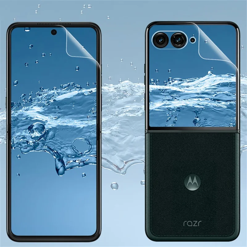 IMAK Гидрогелевая плёнка 4-го поколения для Motorola Razr 60 Ultra 5G, 1 комплект TPU защитной плёнки (передний и задний экраны)