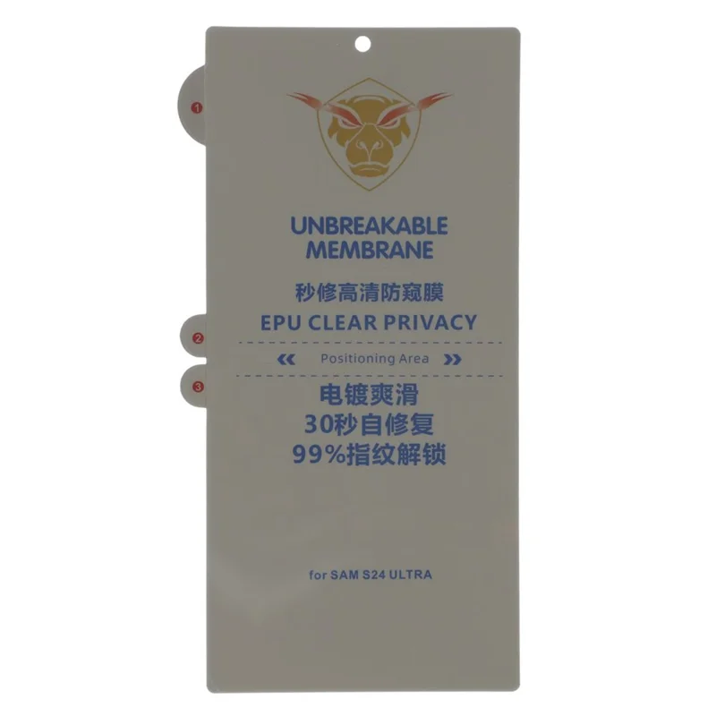For Samsung Galaxy S24 Ultra 180° Privacy Screen Protector Soft PET Anti-Spy Film with Self-Healing Scratch Resistance	