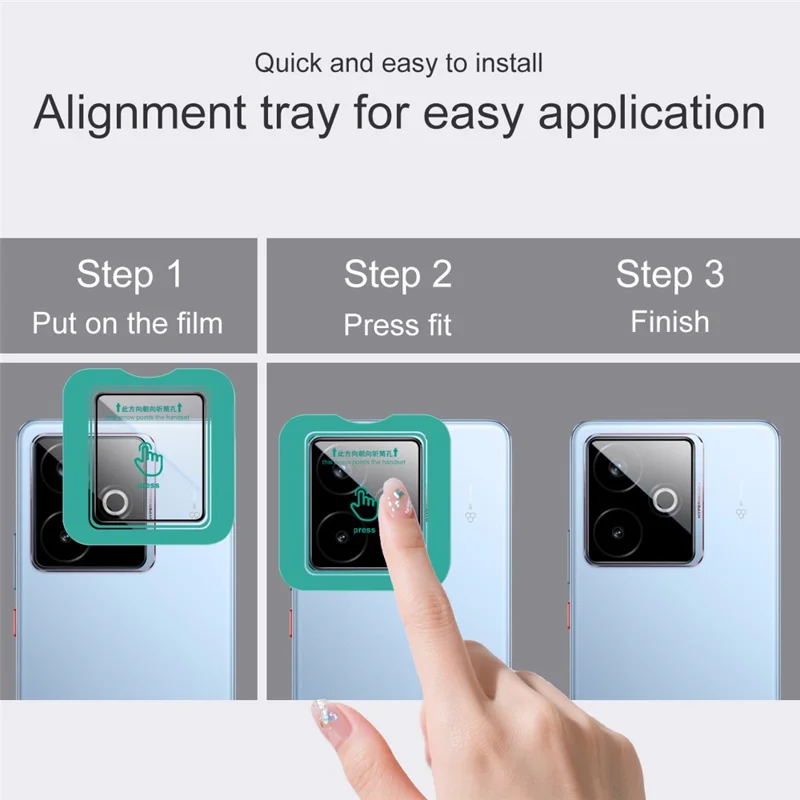 IMAK For Realme GT 7 5G / GT 7T 5G Camera Lens Protector Tempered Glass Lens Film with Self Positioning Frame