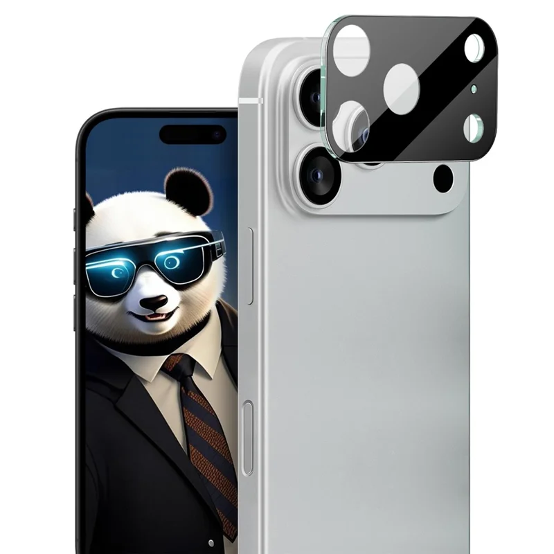 IMAK Per iPhone 17 Pro Max Protezione Lente Fotocamera Vetro Temperato HD Trasparente Pellicola Lente (Versione Nera)