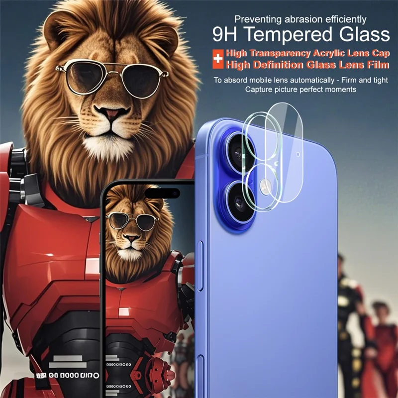 IMAK For iPhone 17 Tempered Glass Camera Lens Protector + Acrylic Lens Cap