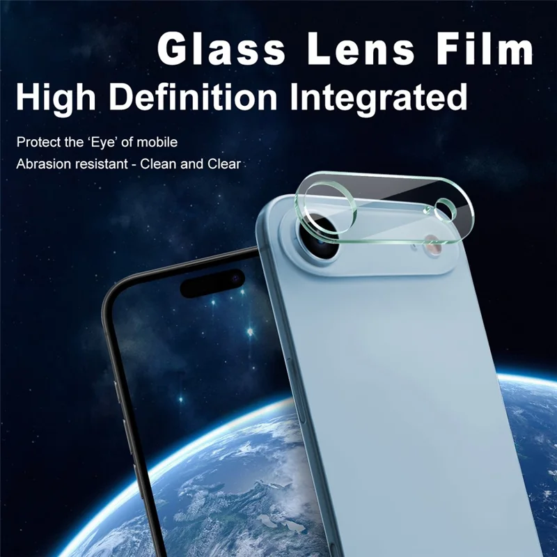 IMAK Para iPhone 17 Protetor de Lente de Câmera em Vidro Temperado + Tampa de Lente de Acrílico