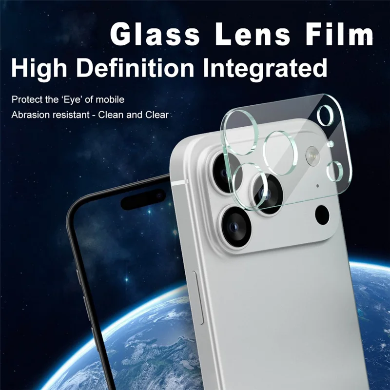 IMAK Para iPhone 17 Pro Protector de Lente de Cámara de Vidrio Templado + Tapa de Lente Acrílica
