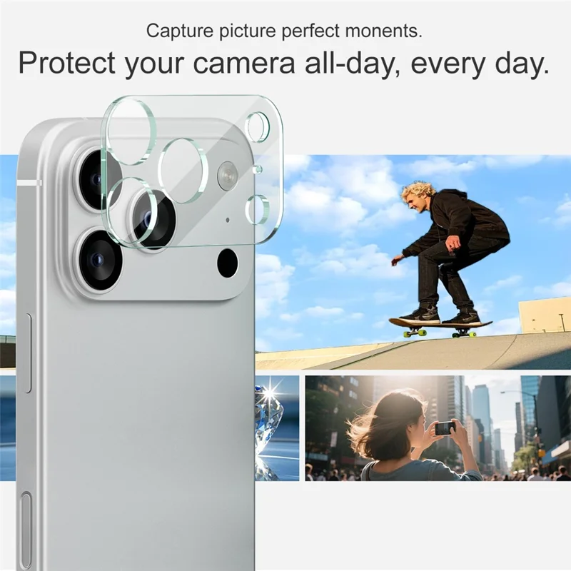 IMAK Para iPhone 17 Pro Protector de Lente de Cámara de Vidrio Templado + Tapa de Lente Acrílica