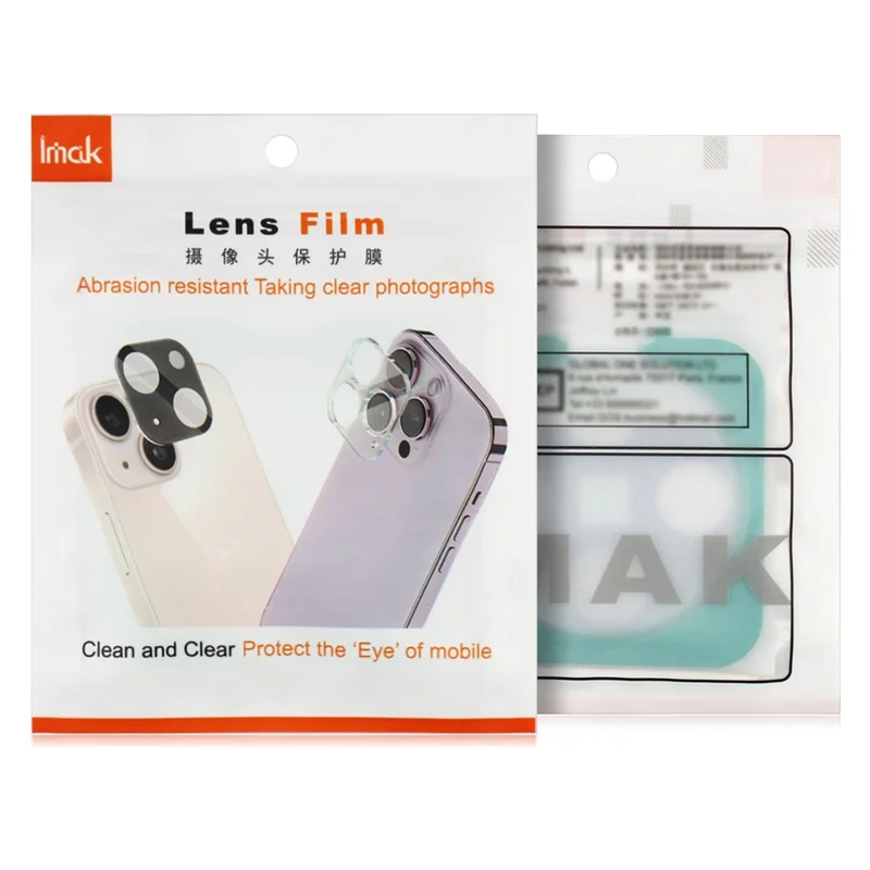 IMAK Para iPhone 17 Pro Protector de Cristal Templado para Lente de Cámara Tapa de Lente Acrílica (Diseño de Círculo Negro)