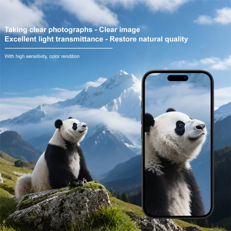 IMAK Para iPhone 17 Pro Max Protetor de Lente de Vidro Temperado Capa de Lente Acrílica (Design de Círculo Preto)