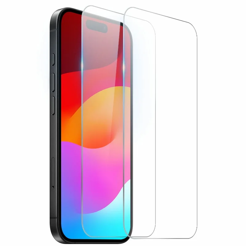 NORTHJO 2 Peças Película Protetora de Tela A+ Transparente para iPhone 17, Resistente a Impactos, Vidro Temperado 0,3mm 2,5D - Transparente