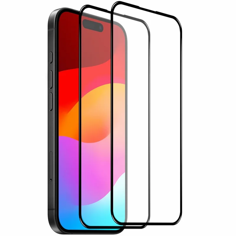 NORTHJO 2 Unidades Protetor de Tela A+ para iPhone 17 0,3mm Vidro de Alumínio-silício 2,5D com Impressão de Seda