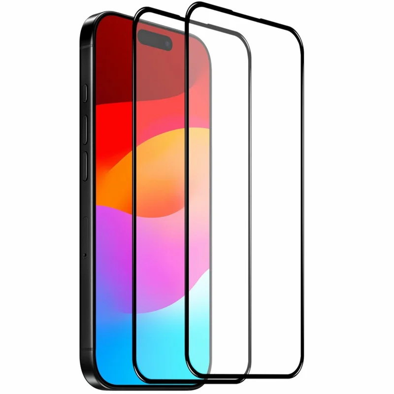 NORTHJO 2 Pezzi Protettore Schermo A+ per iPhone 17 Pro Max 0,3 mm 2,5D Vetro in Alluminio-Silicio ad Alta Stampa Serigrafica