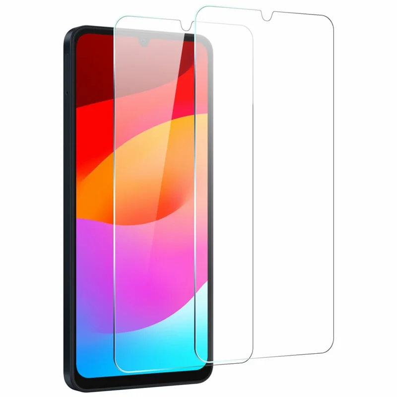 NORTHJO 2Pcs A+ Clear Screen Protector for Samsung Galaxy A07 Shatterproof 0.3mm 2.5D Tempered Glass Film - Transparent