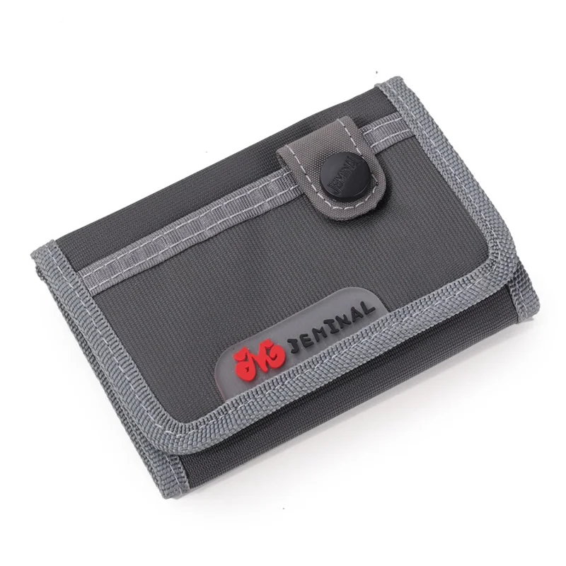 JEMINAL 21509 Nylon Wallet for Men Classic Casual Bifold Purse Student Sporty Money Clip - Dark Grey