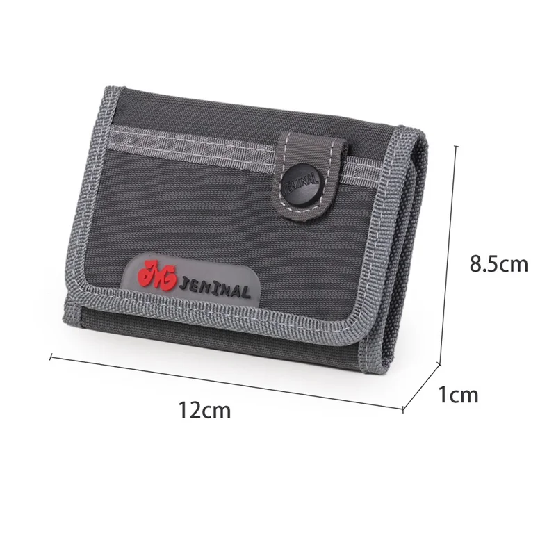 JEMINAL 21509 Nylon Wallet for Men Classic Casual Bifold Purse Student Sporty Money Clip - Dark Grey
