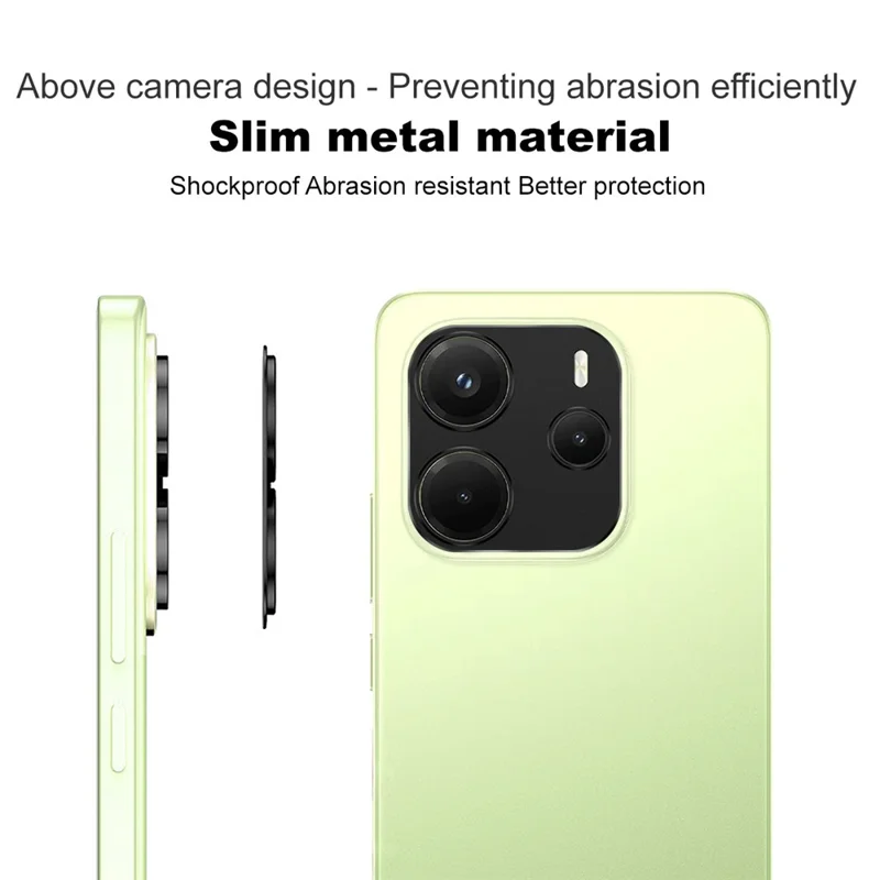 IMAK para Xiaomi Redmi Note 14 4G (163,25 mm) Protector de lente de cámara de metal Cubierta protectora de lente
