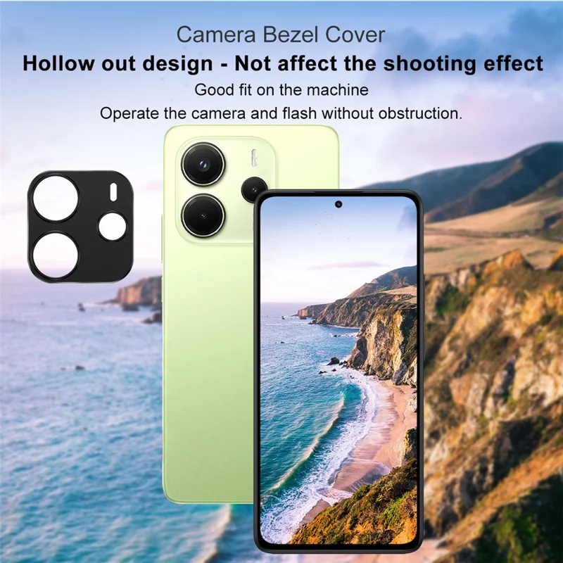 IMAK para Xiaomi Redmi Note 14 4G (163,25 mm) Protector de lente de cámara de metal Cubierta protectora de lente