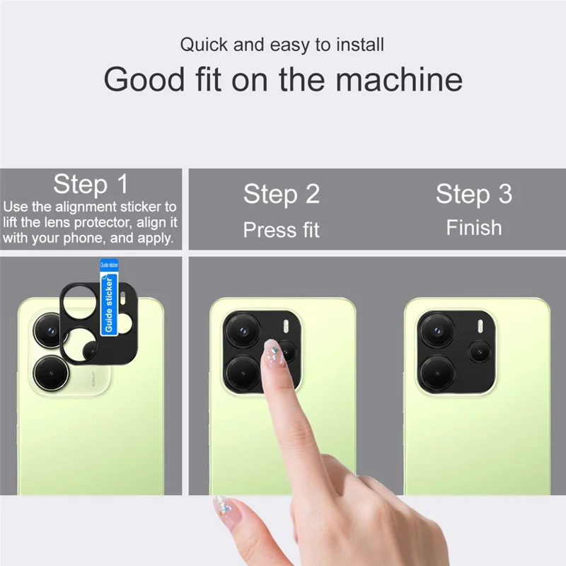 IMAK para Xiaomi Redmi Note 14 4G (163,25 mm) Protector de lente de cámara de metal Cubierta protectora de lente