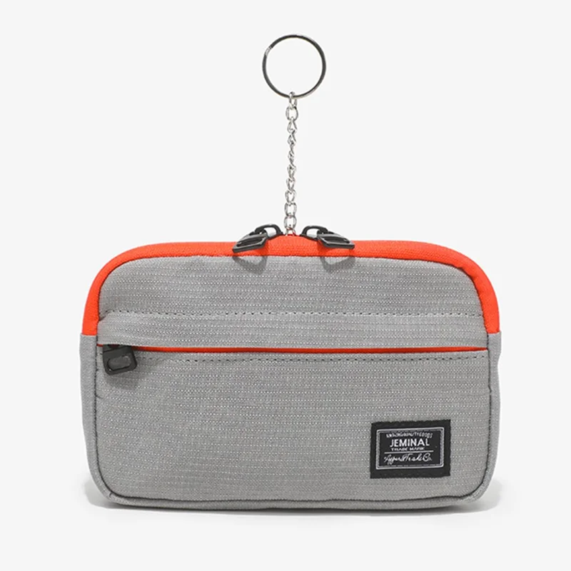 JEMINAL 2327# Multi-Function Phone Bag ID Card Holder Coin Purse Key Organizer with Lanyard - Black