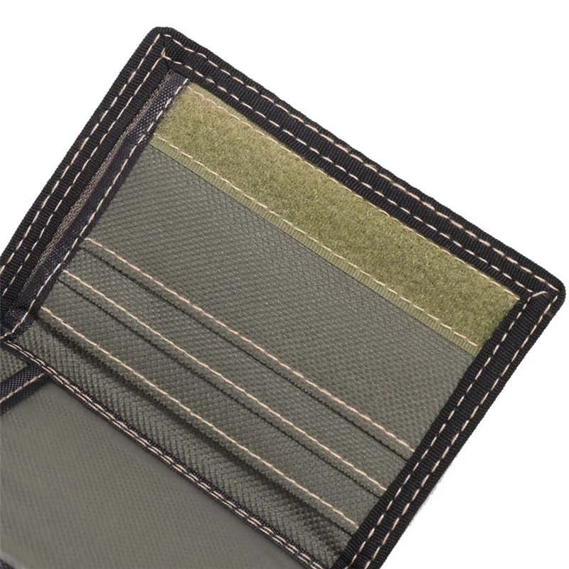 JEMINAL 611# Carteira Portátil para Homens Estudantes Esportiva Casual Slim Bifold - Verde Militar
