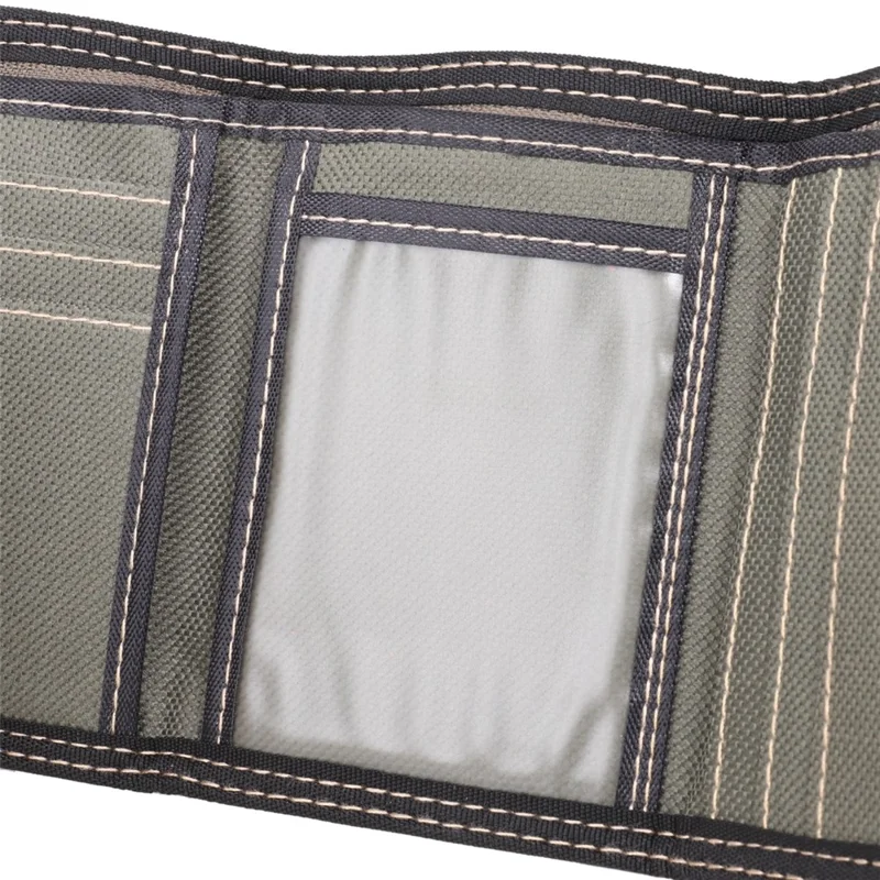 JEMINAL 611# Carteira Portátil para Homens Estudantes Esportiva Casual Slim Bifold - Verde Militar