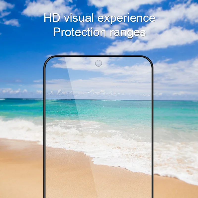 AMORUS For Honor 400 5G (Global) Screen Protector Anti-Shatter Tempered Glass Film - Black