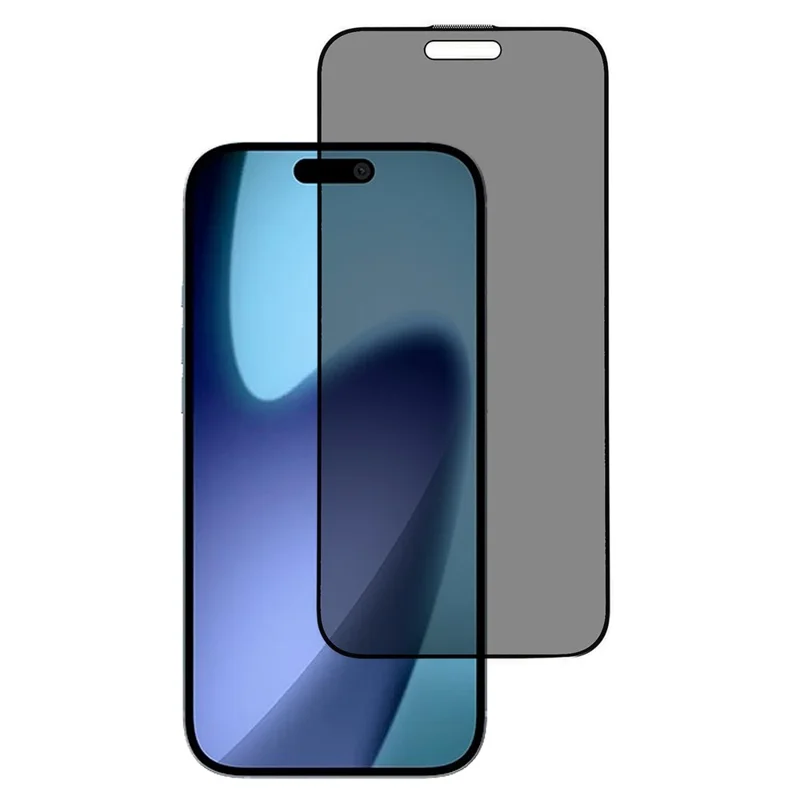 For iPhone 17 Pro Privacy Screen Protector Full Glue Anti-Spy Tempered Glass Film with Dust-Proof Mesh