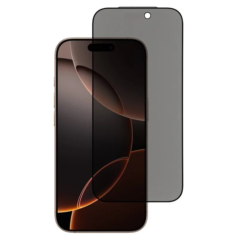 For iPhone 17 Pro Max Privacy Screen Protector Matte Silk Printing Anti-Spy Tempered Glass Film with Dust-Proof Mesh