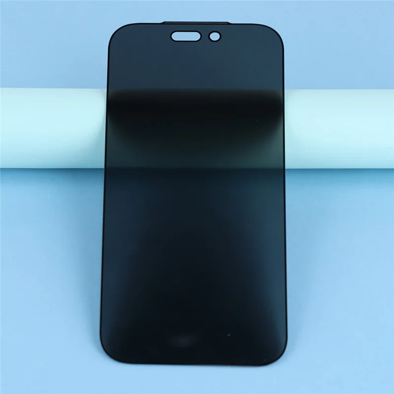 For iPhone 17 Pro Privacy Screen Protector Purple Light Anti-Spy Tempered Glass Film with Dust-Proof Mesh